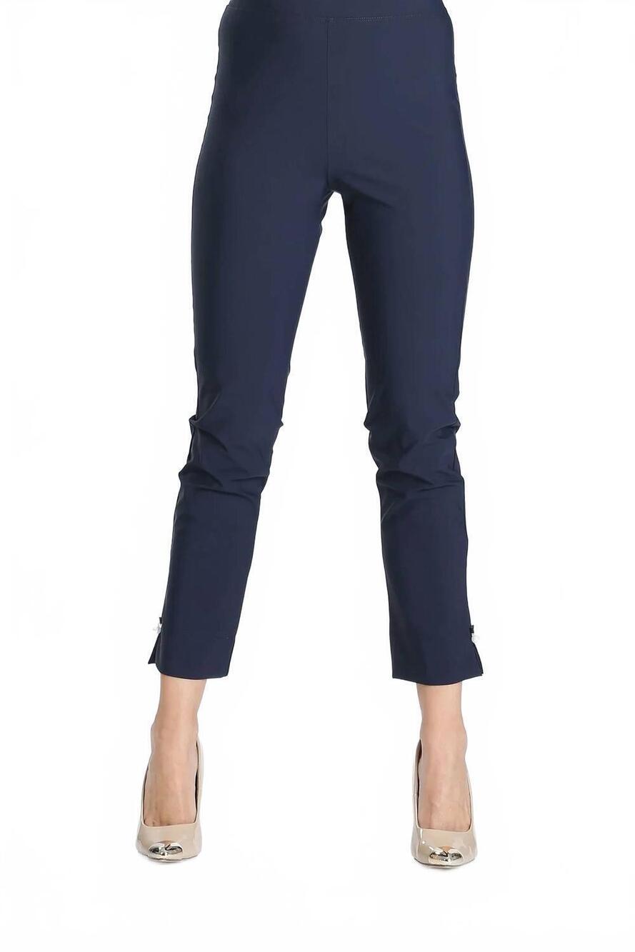 NEW IC COLLECTION pearl detail nylon pant in navy